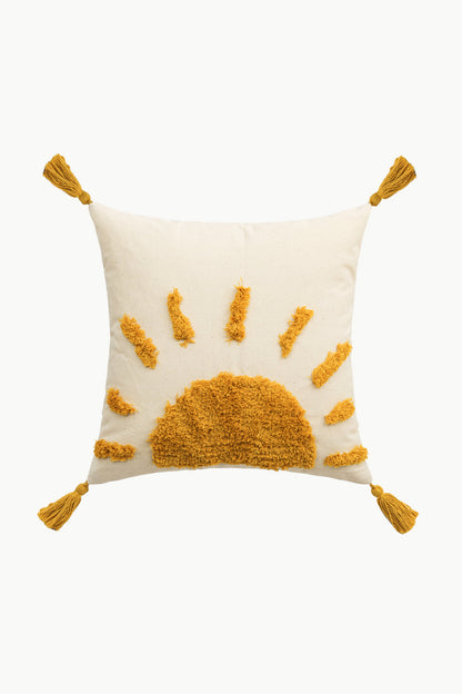 Sun Graphic Tassel Pillow Cover