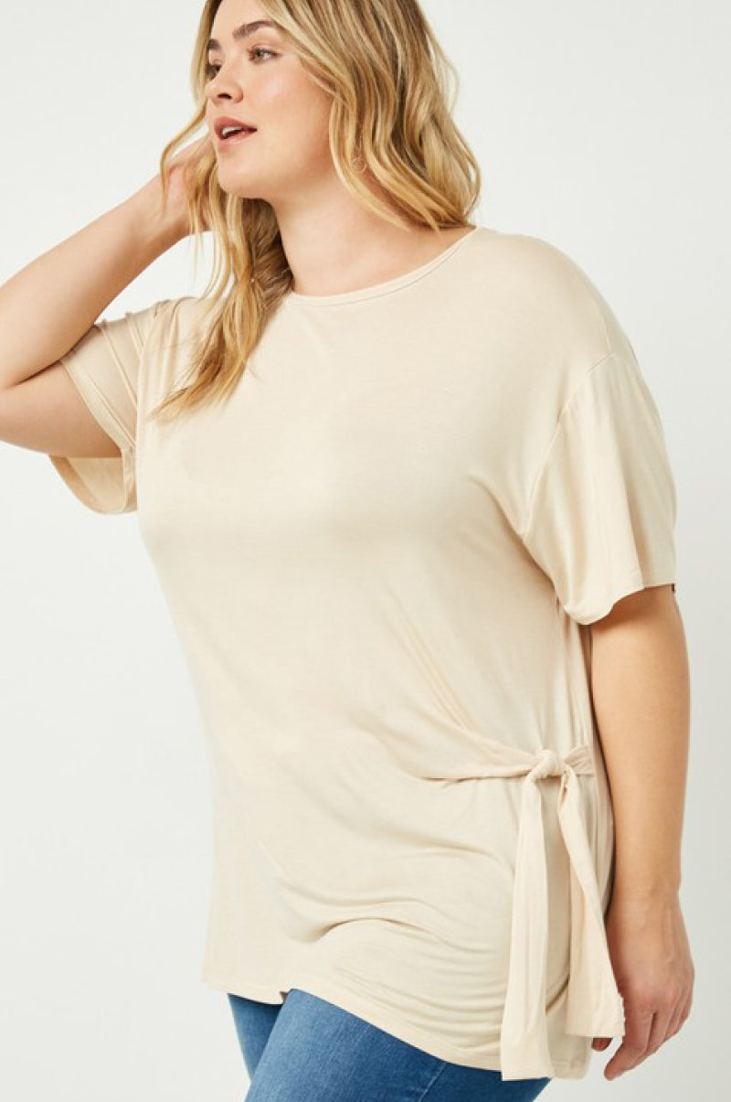 Side Ribbon Tie T-Shirt