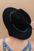 Load image into Gallery viewer, Fame Make an Entrance Rhinestone Strap Fedora
