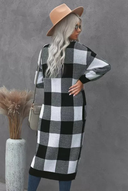 Women's Plaid Cardigan Blouse