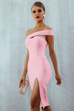Load image into Gallery viewer, Solid Color Tight Slit Dress
