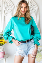 Load image into Gallery viewer, Flounce Sleeve Keyhole Blouse
