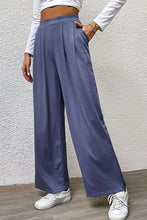 Load image into Gallery viewer, Pleated Detail Wide-Leg Pants with Pockets
