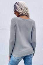 Load image into Gallery viewer, Twist Front Long Sleeve Waffle Knit Top
