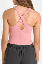 Load image into Gallery viewer, Crisscross Back Round Neck Yoga Tank
