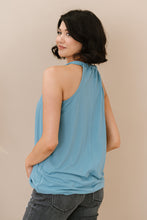 Load image into Gallery viewer, Zenana Cherished Time Full Size Surplice Top in Blue Grey
