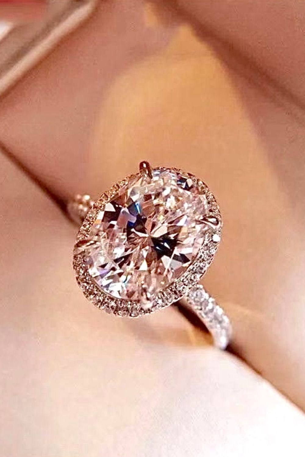 2 Carat Moissanite Platinum-Plated Ring