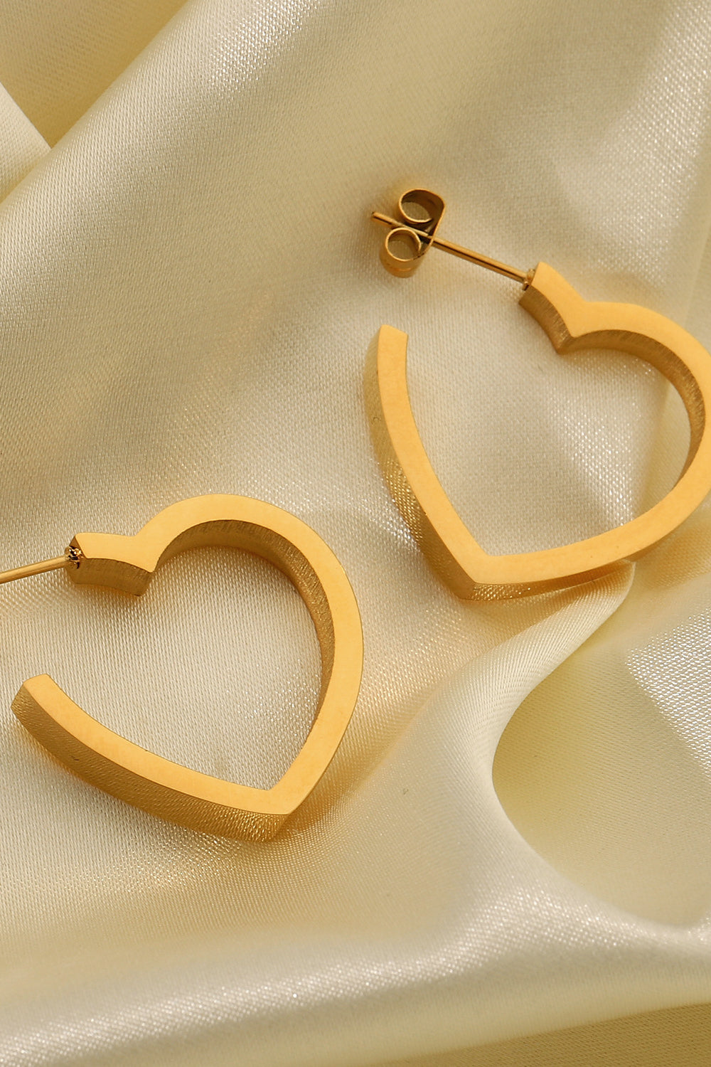 Heart-Shaped Hoop Earrings