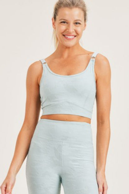 Textured Jacquard Sports Bra