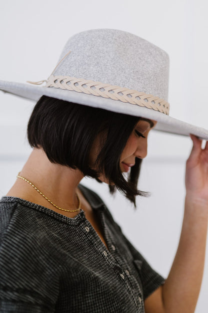 Fame Trendsetter Braided Strap Felt Fedora