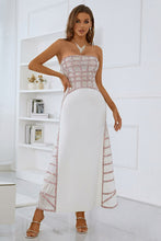 Load image into Gallery viewer, Sequin Spliced Mesh Strapless Dress
