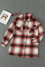 Load image into Gallery viewer, Plaid Pocket Button Shirt Jacket
