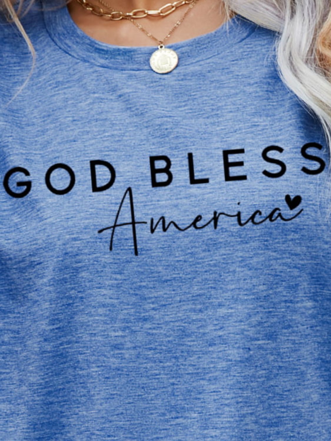 GOD BLESS AMERICA Graphic Short Sleeve Tee