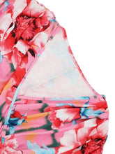 Load image into Gallery viewer, Ruffled Tied Floral Surplice Dress
