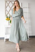 Load image into Gallery viewer, HEYSON Full Size Napa Valley Gauze Surplice Midi Dress
