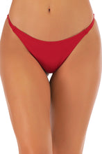 Load image into Gallery viewer, Metal Buckle Low Waist Thong Swim Bottoms
