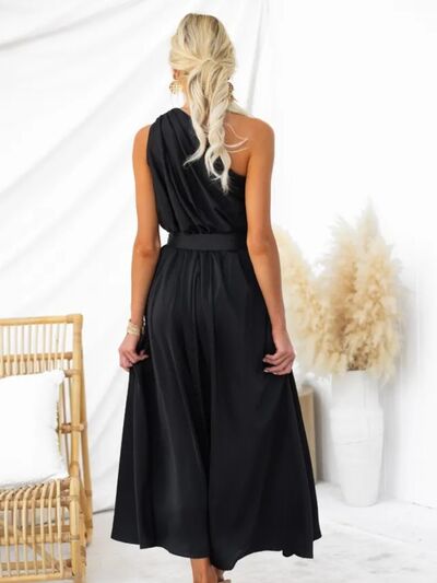 Ruched One Shoulder Dress