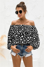 Load image into Gallery viewer, Polka Dot Off-Shoulder Layered Blouse
