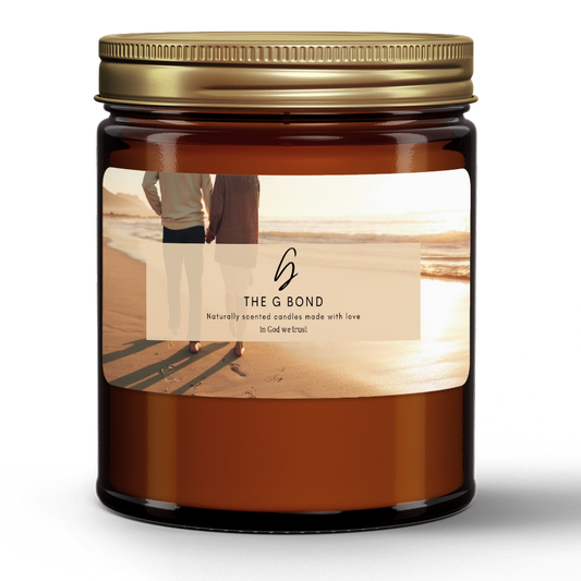 Beach Walk Natural Wax Candle in Amber Jar