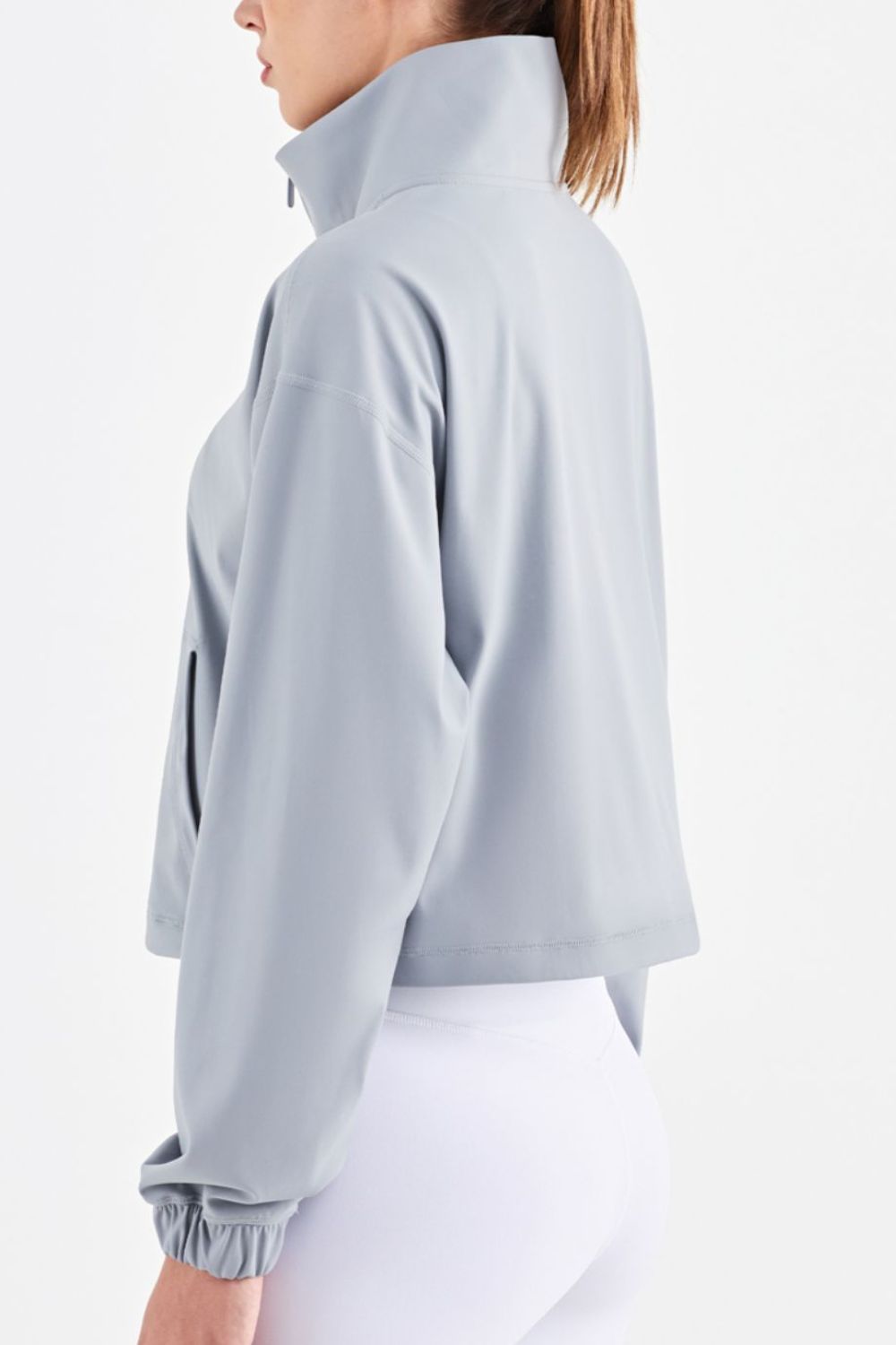 Half-Zip Dropped Shoulder Sports Top