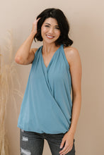 Load image into Gallery viewer, Zenana Cherished Time Full Size Surplice Top in Blue Grey
