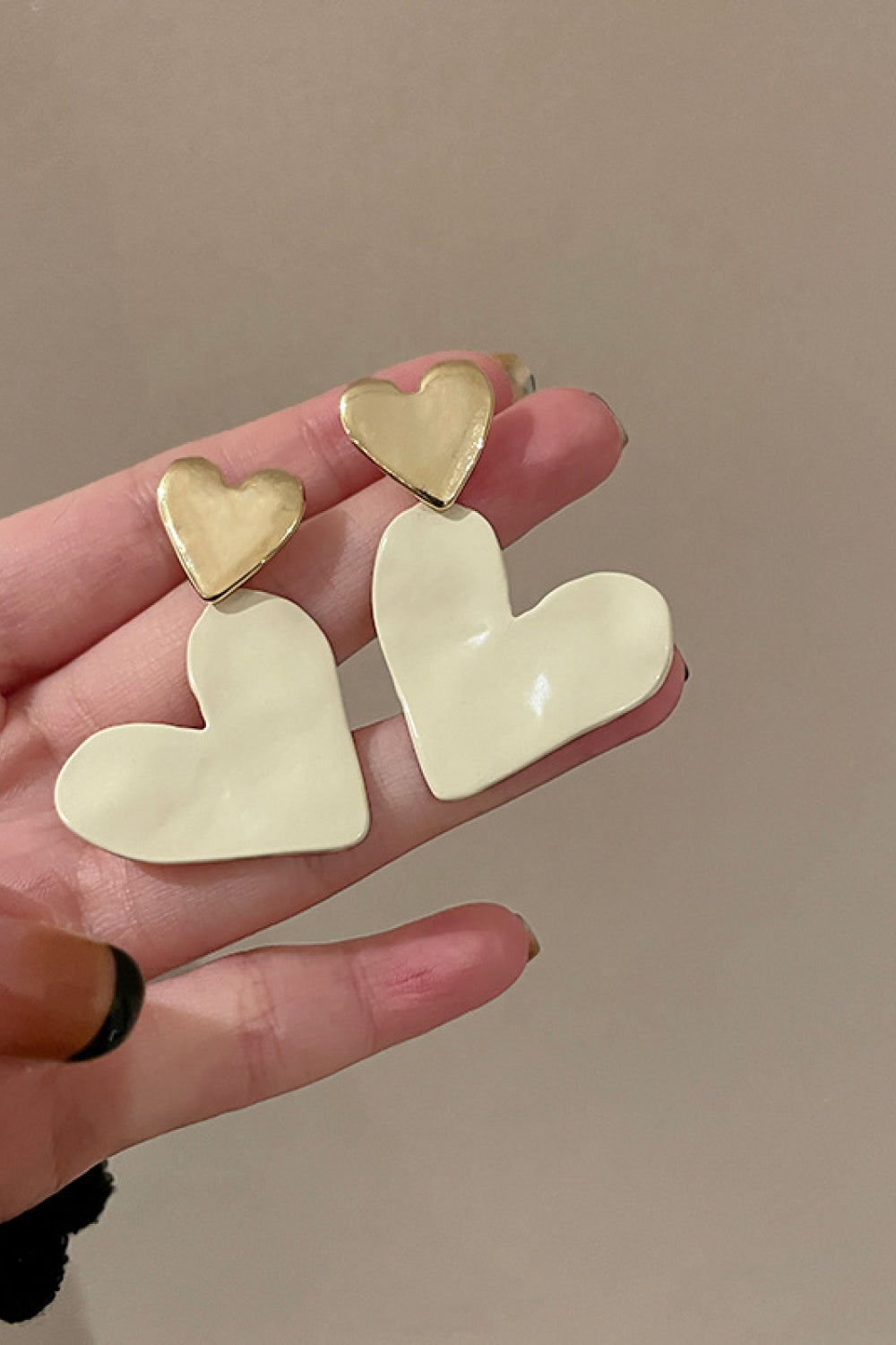 Heart-Shape Drop Earrings