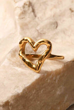Load image into Gallery viewer, 18K Gold Plated Heart-Shaped Ring
