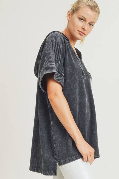 Boxy Asymmetrical Longline Hoodie