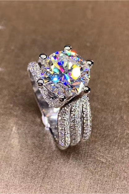 3 Carat Moissanite Three-Layer Ring