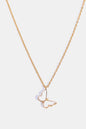 Butterfly Pendant Copper 14K Gold-Plated Necklace