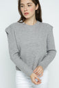 Structured Puff Shoulder Sweater