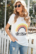 Load image into Gallery viewer, Rainbow Letter Print T-shirt

