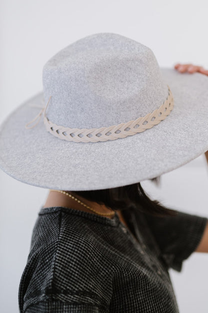 Fame Trendsetter Braided Strap Felt Fedora