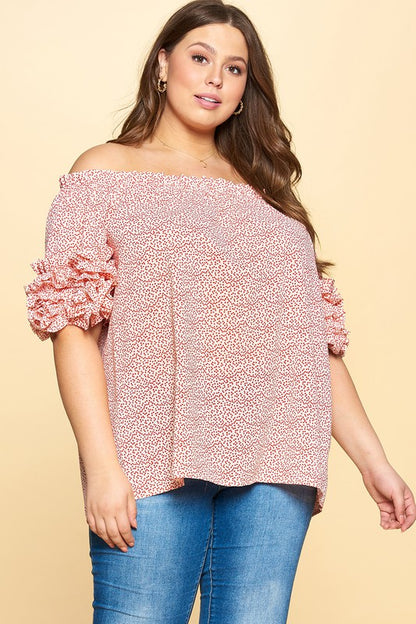 Plus Size Ditzy Dot Top