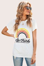 Load image into Gallery viewer, Rainbow Letter Print T-shirt
