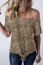Load image into Gallery viewer, Off Shoulder Leopard Top
