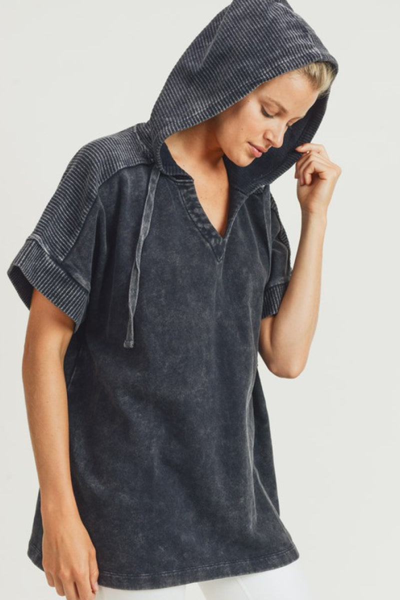 Boxy Asymmetrical Longline Hoodie