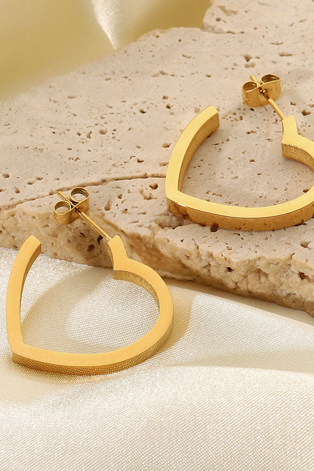 Heart-Shaped Hoop Earrings