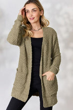 Load image into Gallery viewer, Zenana Falling For You Full Size Open Front Popcorn Cardigan
