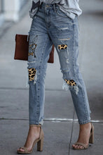 Load image into Gallery viewer, Easter Leopard Patch Bunny Graphic Jeans
