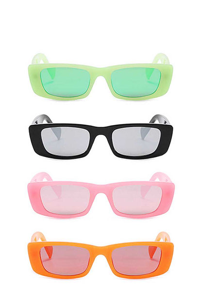 Trendy Sharp Eye Vibrant Colored Sunglasses