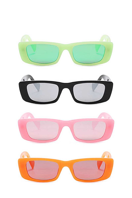 Trendy Sharp Eye Vibrant Colored Sunglasses