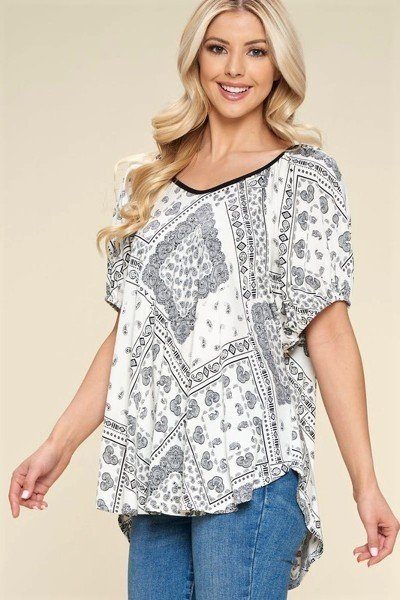 Paisley Venechia Printed Fashion Top