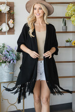 Load image into Gallery viewer, Draped Poncho Cardigan With String Detail

