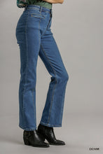 Load image into Gallery viewer, Panel Straight Cut Denim Jeans With Pockets
