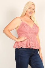 Load image into Gallery viewer, Plus Size Lace Sleeveless Top
