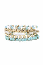 Load image into Gallery viewer, Crystal Metal Mix Bead Stretch Bracelet Set
