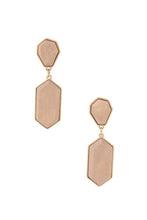 Load image into Gallery viewer, Geometric Wood Post Drop Earring
