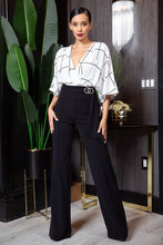 Load image into Gallery viewer, Square Print Woven Top Detailed Fashion Jumpsuit
