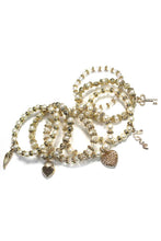 Load image into Gallery viewer, Crystal Pearl Ball Bead Stretch Bracelet Set
